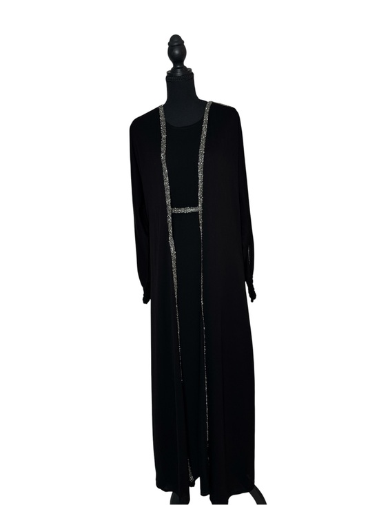 Dresses & Skirts - Black long sleeve two piece abaya size 2